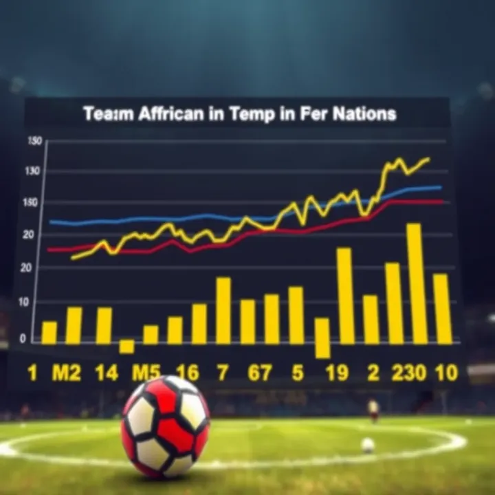 Graph illustrating team performance trends and statistical data influencing the outcomes of today's Africa Cup of Nations fixtures