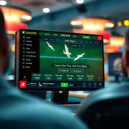 Online betting interface displaying Aviator game with dynamic flight path and multiplier options