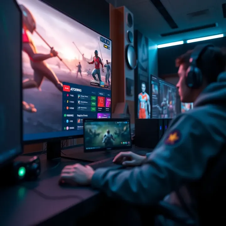 A digital interface showing popular esports games and live betting odds