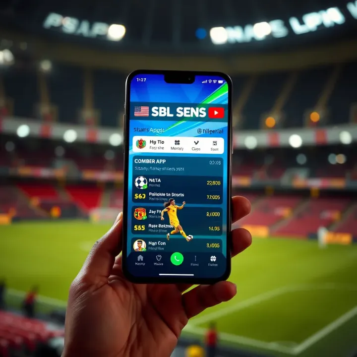 Mobile phone displaying a user-friendly betting app interface with sports icons and odds