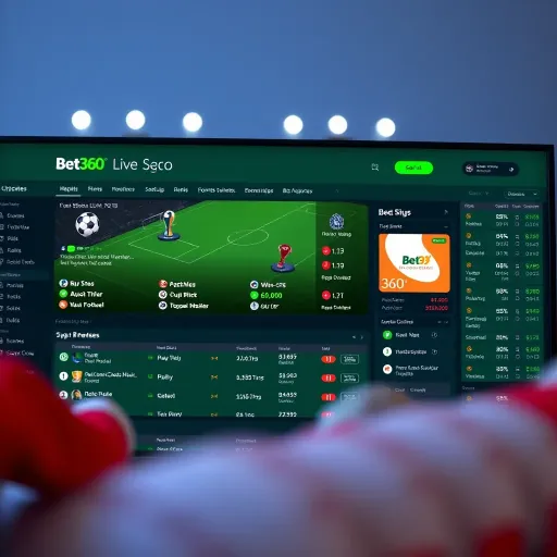 Dashboard showing live sports updates and betting options on Bet9ja 360 platform
