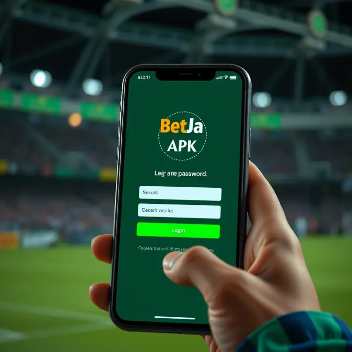 Secure login screen of Bet9ja APK app showing password entry