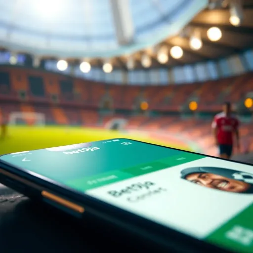 Mobile device displaying the Bet9ja app interface with betting options visible
