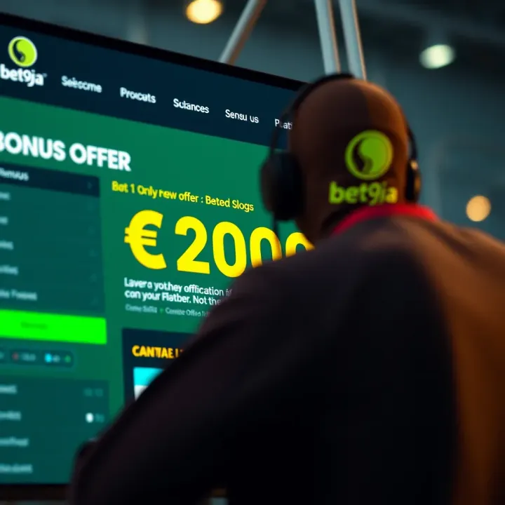 Illustration showing a digital betting platform interface with highlighted bonus offer section