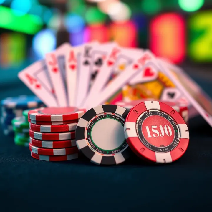 Popular Casino Games and Gaming Chips in Abuja Casinos Colorful casino gaming chips and cards representing popular games in Abuja casinos