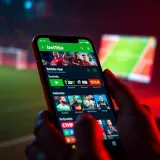 Mobile device screen displaying the Bet9ja app homepage with sports betting options