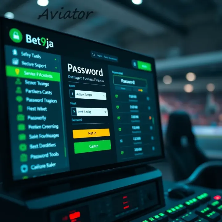 Secure password management interface on Bet9ja platform