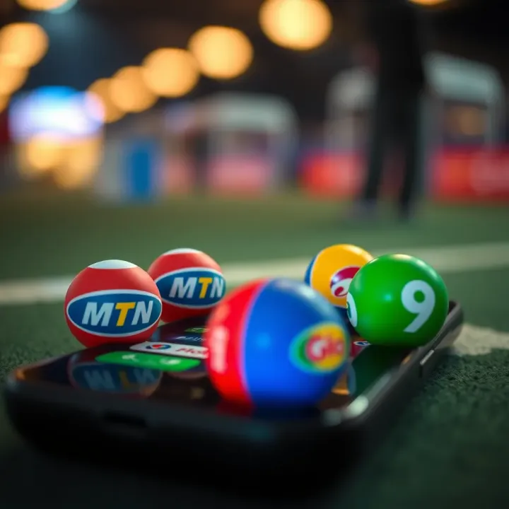 Icons representing telecom providers MTN, Glo, Airtel, and 9mobile around a smartphone