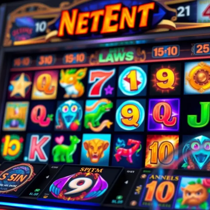 Colorful slot machine reels featuring adventurous and mythical themes