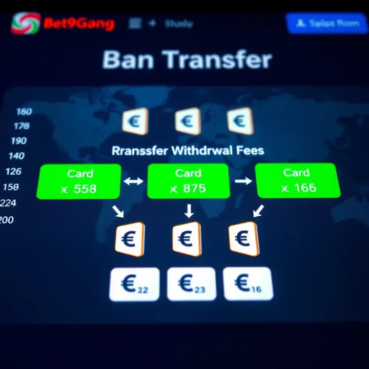 Diagram showing bank transfer transactions with currency symbols in a digital banking context
