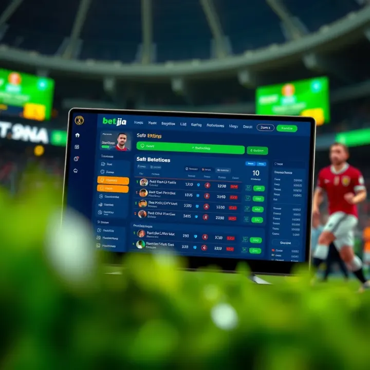Illustration of a secure online betting platform interface showing safe betting practices