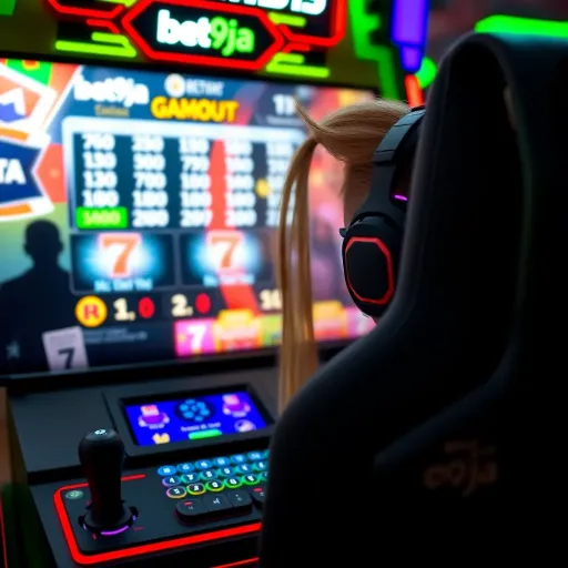 Interface of Bet9ja JetX showing game controls and payout options